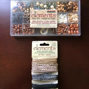 NEW Jewelry Bead Kit and Hemp Jewelry Cord Kit, Some Natural Beads